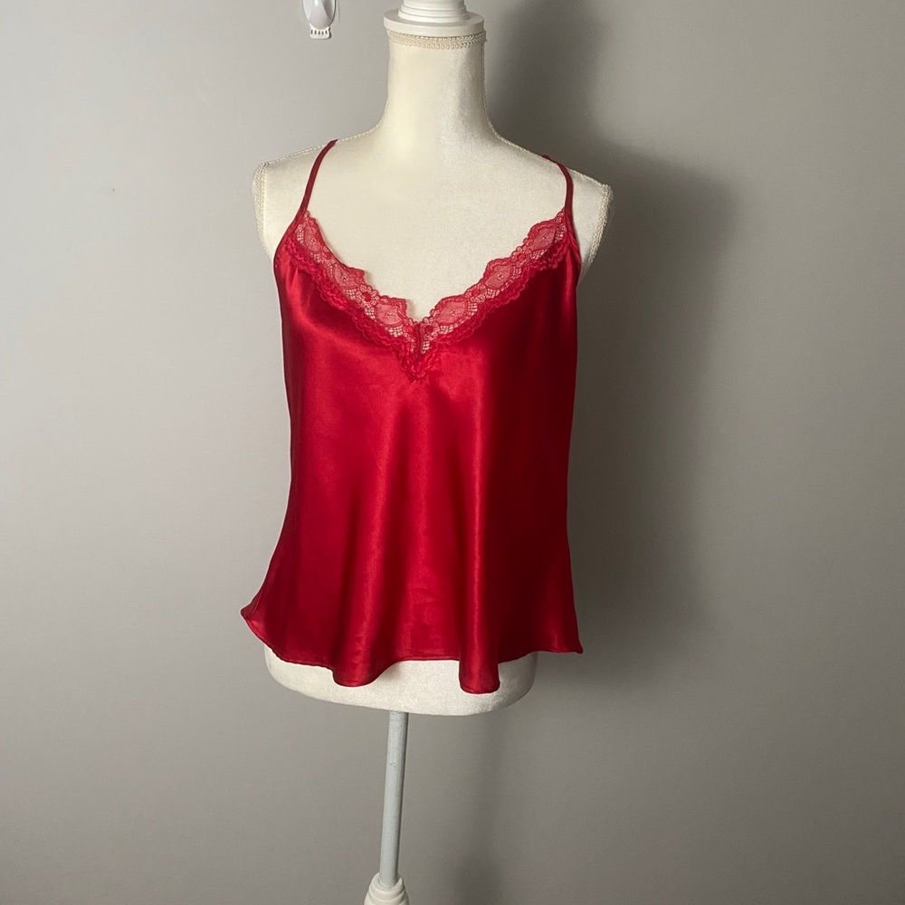 In Bloom by Jonquil Red Lace Top L